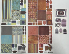 Lot of 13 Scrapbooking 12 X 12 Paper, Stickers, Die Cuts, Mixed Theme Pre-owned