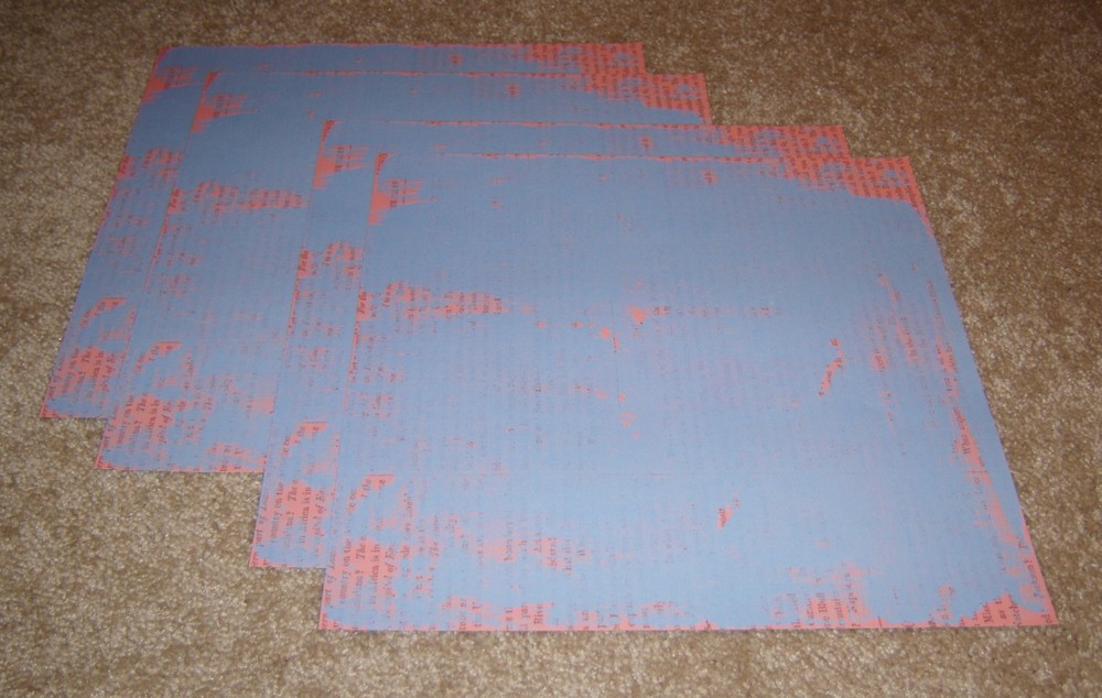 Daisy D’s Vintage Single Sided Scrapbook Paper(4) ~ Letterpress Wash/Huckleberry