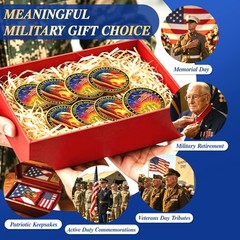 Military Challenge Coins 50 Pcs 1.57″ Diameter – Thank You for Your Service Gift