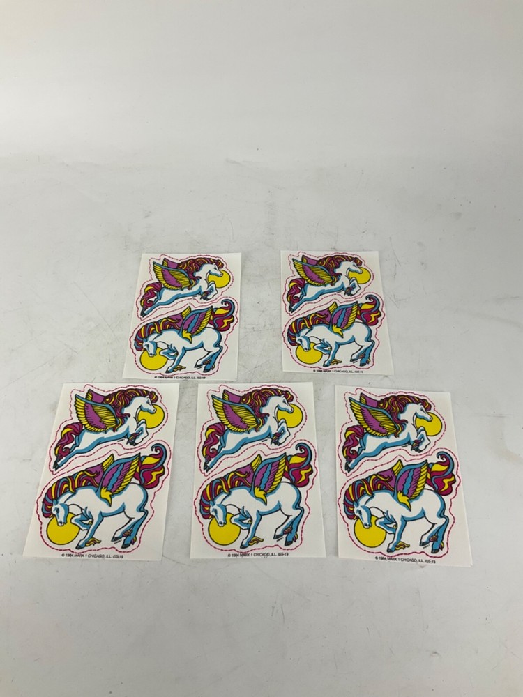 LOT OF 5 Vintage 1984 Mark 1 Unicorn Scratch N Sniff Iron On Patches