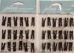 Lot of 6 packs JOLEE’S Boutique Black, Silver, Green Clips Repeat