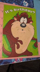 Hallmark Looney Tunes Taz Tasmanian Devil Greeting Card Birthday w/Envelope