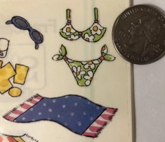 SPRING BREAK Jumbo Mylar Sticker(22pc)Frances Meyer Holiday•Beach•Towel•Flipflop