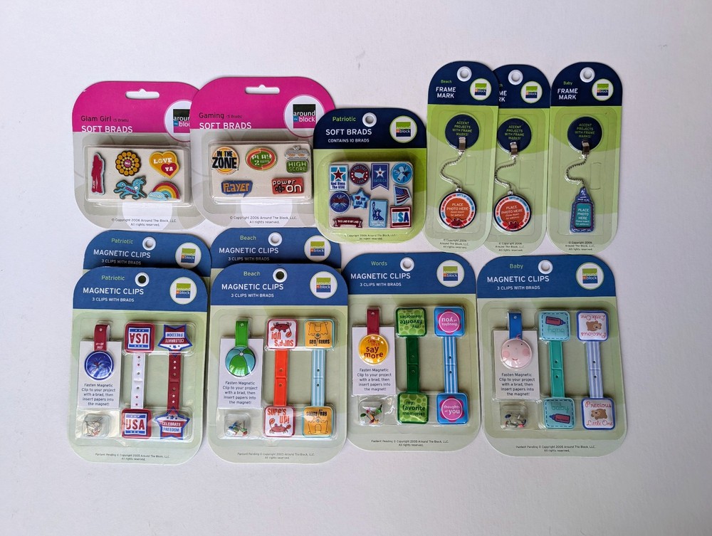 Lot of 12 Pkgs Scrapbook Craft 3D Embellishments-July 4th, Beach, Boy Girl Baby