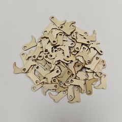 100pcs Mini Cowboy Boots Wood DIY Approx. 0.87×0.67×0.1 in / 2.2×1.7×0.25 cm