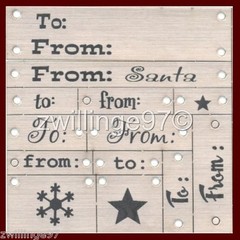 DCWV – DieCuts With A View METALLIC ACCENTS Gift Tags Labels 13 pcs CHRISTMAS