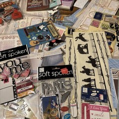 Huge Scrapbooking Supply Lot Stickers Paper Embellishments Mixed Craft 3 Pounds