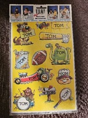Vtg 1983 TOM Celebrity Stickers Sealed Mark I Name Stickers S599