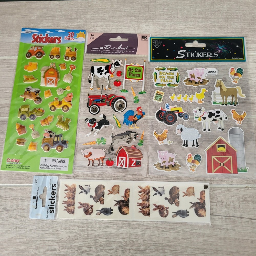 Lot Of Farm Animals Country Stickers Scrapbooking Arts Crafts