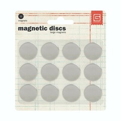 BasicGrey MET-522 Magnetic Discs/small magnets for crafting/presentations/.625”
