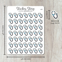 Doctor Appointment Planner Stickers, Doctor Appt. Icon Planner Sticker