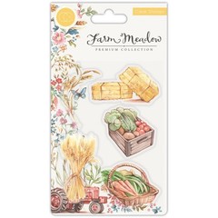 New Craft Consortium A5 Clear rubber Stamp HARVEST PICK OF THE CROP free USA shp