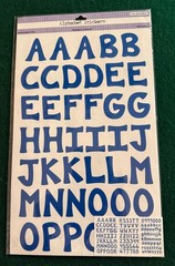 Colorbok Maga Casual Blueberry Blue Alphabet Stickers Letters & Numbers School