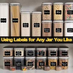 120 Stickers + 1 Pen Waterproof Reusable Label Stickers for Kitchen Food Storage