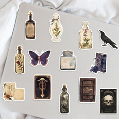 Vintage Medieval Apothecary Potion Labels Stickers – 100 Pcs Gothic Dark Dark Ac