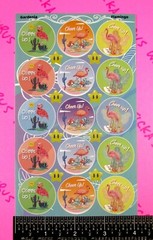Horiechaly Gardenia Flower Scented Scratch & Sniff Flamingo Stickers