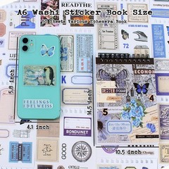 Junk Journal Supplies Precut Washi Stickers Book Stickers Book for1422