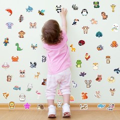 100 PCS Water Bottle Stickers for Kids,Waterproof Vinyl Animal Stickers for Kids