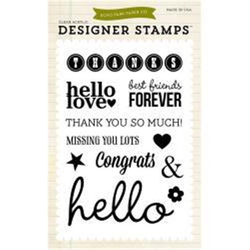 Echo Park Designer Stamps SENTIMENTS Steel Dies Scrapbooking