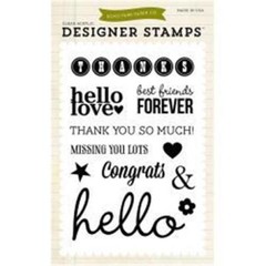 Echo Park Designer Stamps SENTIMENTS Steel Dies Scrapbooking