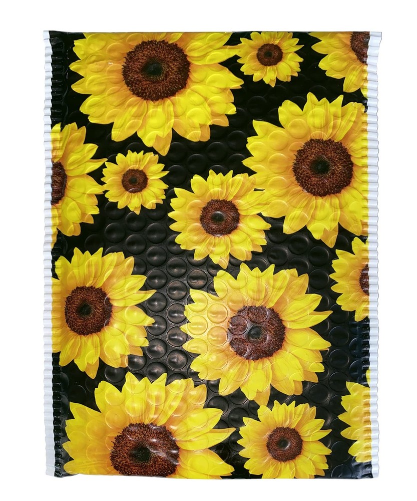 Great Papers! Bubble Mailer, Self-Sealing and Tear Resistant, Sunflowers, 6″ …