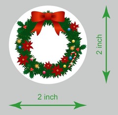 Scratch-Resistant 150 Pack of 2-Inch Round Christmas Stickers for Any Packaging