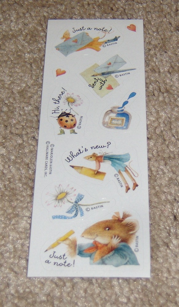 Hallmark Vintage Sticker Strip ~ Vera the Mouse by Marjolein BastinSticker RHTF