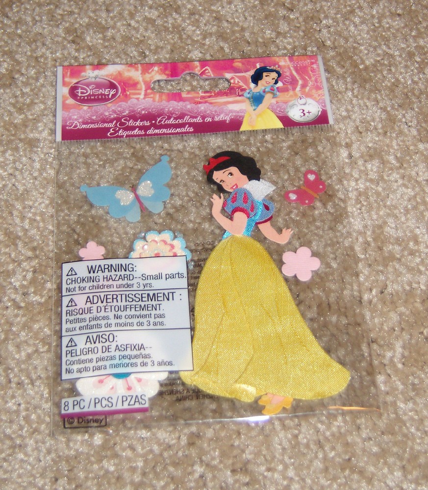 EK Success Disney Dimensional Sticker ~ Snow White with Butterflies.
