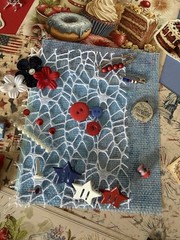 100 Pc Vintage Patriotic Americana Junk Journal Kit July 4th Ephemera Tags USA