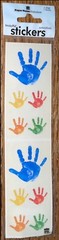 Paper House Sticky Pix Colorful Hand Prints Art Paint School Scrapbook Stickers