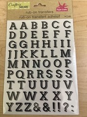 Crafter’s Square Rub-On Transfers Alphabet Black Capital Letters