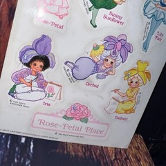 Vintage 1983 David Kirschner Rose-Petal Place Characters Sticker Sheet RARE