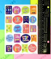 American Greetings Happy Birthday Words & Phrases Sticker Sheet