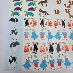 Vtg 90s Mrs. Grossman’s Stickers Lot Animals Rat Opera Mice Turtles Wolf Cow