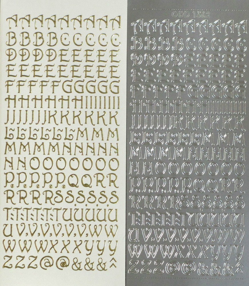 10mm (1cm) UPPERCASE ALPHABET Type 2 Curled Letters Capital Alphabets 3 Colours
