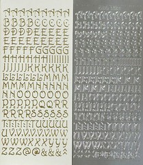 10mm (1cm) UPPERCASE ALPHABET Type 2 Curled Letters Capital Alphabets 3 Colours