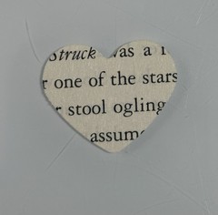 Vintage Book Page Heart Confetti Cut out Junk Journal Collage 1 inch Scrapbook