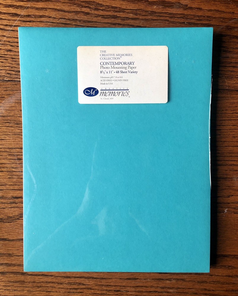 NOS Creative Memories Photo Mounting Paper CONTEMPORARY 48 Sheet 8.5″X11″