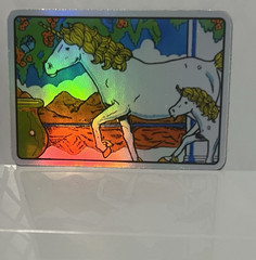Unicorn Sticker Retro 90s Vintage Reproduction Foil Prism Baby Unicorn Decal