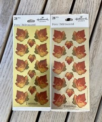 Vintage Hallmark Thanksgiving Sticker Lot Sealed 12 Packs Peanuts , Foil Fall