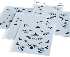 Pink Fresh HIGH QUALITY STENCILS – FOLK FLORAL PRINT