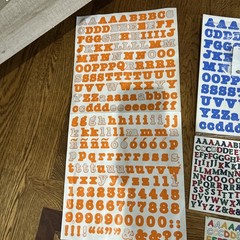 Creative Memories Letter Alphabet ABC Periwinkle 5 Sets plus Orange Black Multi