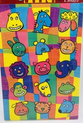 Vintage American Greetings Sticker World Funny Animal Faces 2 Sheets New