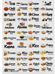 Kitchen Pantry 102 Label Stickers, Waterproof, Transparent Self-Adhesive Lable