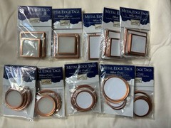 Stampin’ Up Metal Magic Stainless Steel Tags Metal Edge Tags Squares Circles Lot