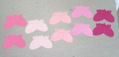 🧸10 BABY BOOTIES👣 cardstock paper die cut embellishments