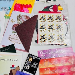 Mixed Lot of Stationary Stickers Cards Some Hallmark Misc Greetings