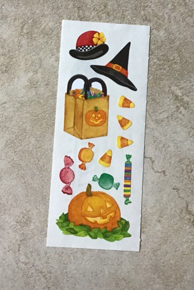 🔥VINTAGE CREATIVE MEMORIES STICKERS: HALLOWEEN TRICK OR TREAT NLA *