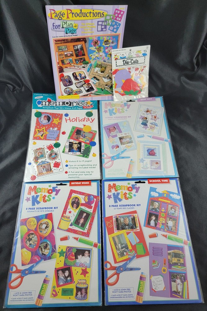 Memory Kit Scrapbook Kit Birthday School Holiday Baby Die-Cuts Lot x6