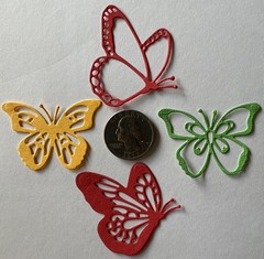 BUTTERFLY QUAD Die-Cut Embellishment(8pc)Bug•Insect •Flying•Wings•Card Making•